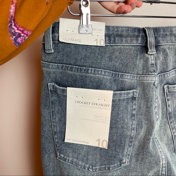 Soft Surroundings 5 pocket straight leg jeans - Picture 3 of 4